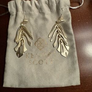 Kendra Scott Gold Statement Earrings